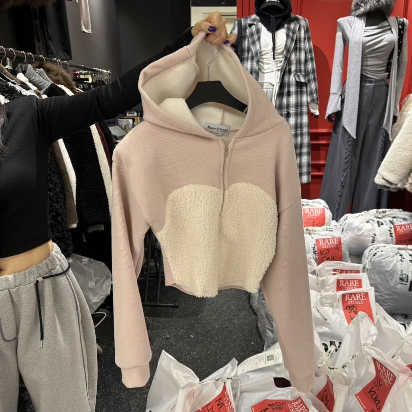 RARE CLOSET東大門㊣直郵女士新品真品時尚夾克連帽拉鏈衫RARE CLOSET夾克