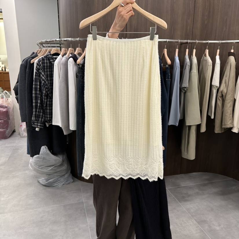 URBANSTORY/REMAKING東大門㊣直郵女士新款真品半身裙中短裙蕾絲褶皺Remaking/URBANSTORY半身裙/中短裙