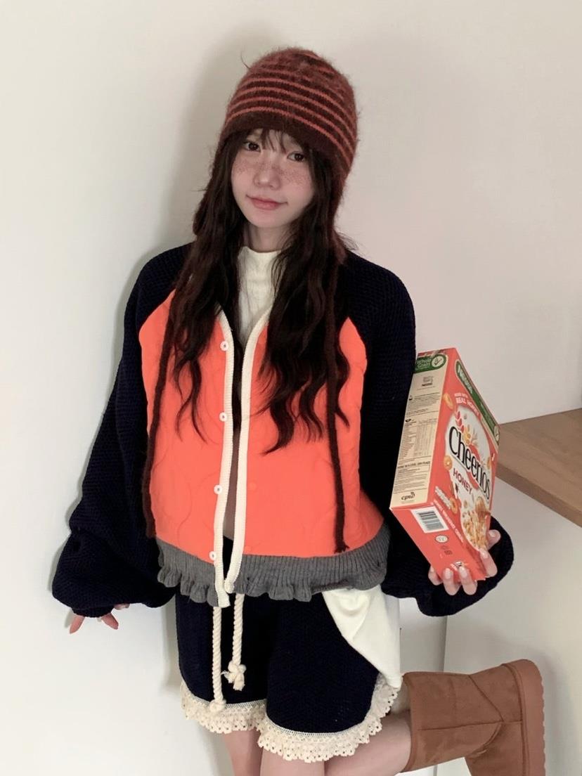 MAISONDEGLORY韓國代購㊣女裝新款時尚休閑推薦短款棉服絎縫MAISON DE GLORY短款棉服