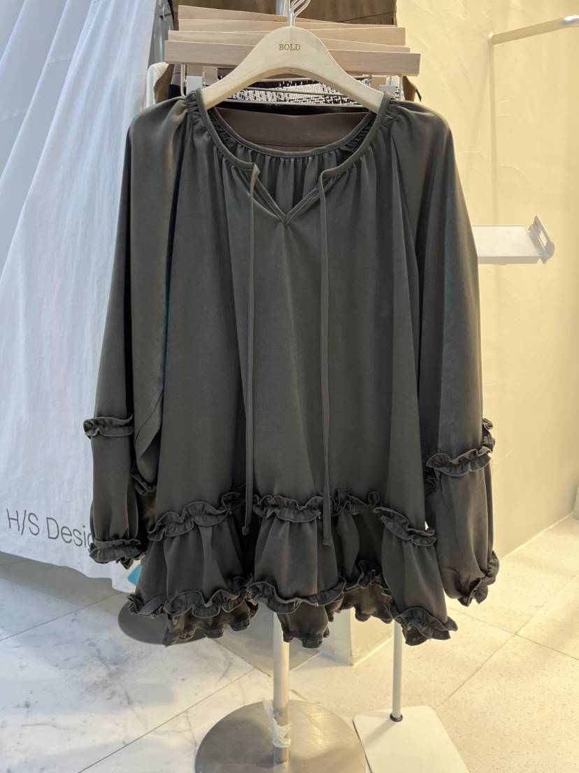 BOLD韓國直郵㊣女士新品時尚人氣25秋冬推薦休閑襯衫蕾絲衫BOLD襯衫/蕾絲衫