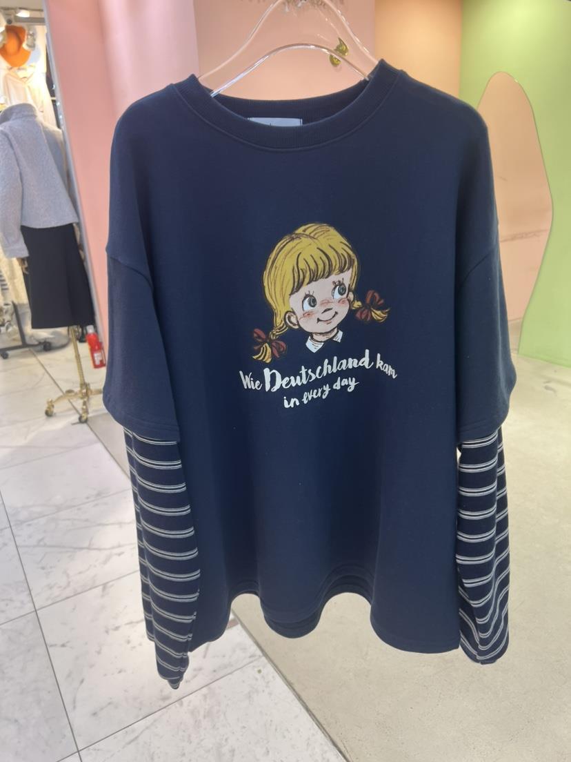 BLUE BANANA東大門㊣直郵女士新款25秋冬推薦長袖T恤不含項鏈BLUE BANANA長袖T恤