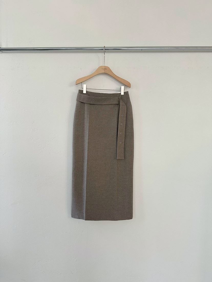 2ND GATE韓國直郵㊣女裝新品熱賣人氣時尚推薦職業長裙腰帶2ND GATE長裙