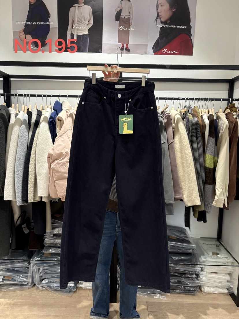 BRUNI/RICOTTA韓國直郵㊣女裝新款休閑推薦熱賣牛仔褲羊毛BRUNI/RICOTTA牛仔褲