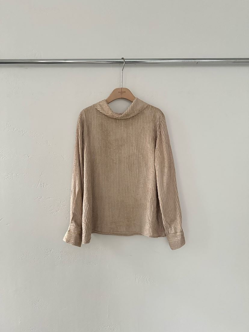 2ND GATE東大門㊣實拍女士新款休閑時尚25秋冬襯衫蕾絲衫天鵝絨2ND GATE襯衫/蕾絲衫