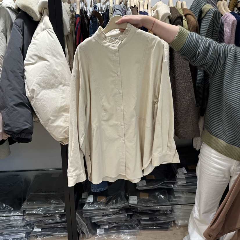 BRUNI/RICOTTA東大門㊣實拍女士新款熱賣職業25秋冬襯衫蕾絲衫BRUNI/RICOTTA襯衫/蕾絲衫