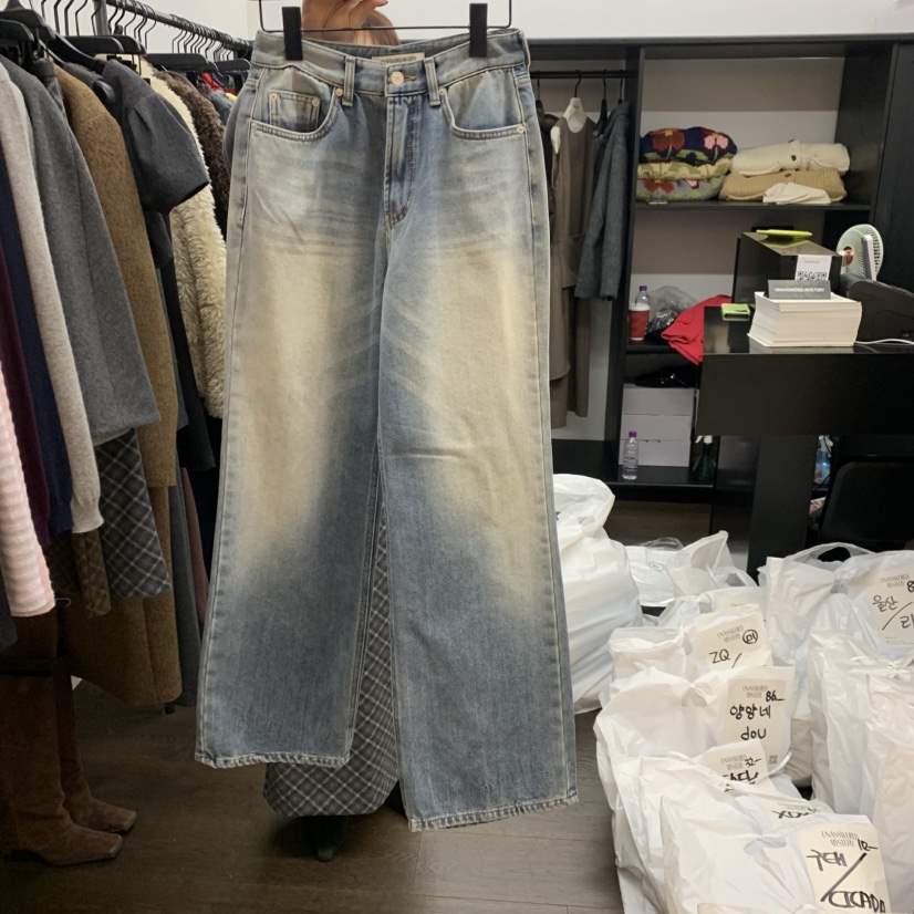 UNANSWERED-MYSTERY東大門㊣直郵女裝新款人氣牛仔褲水洗羊毛UNANSWERED-MYSTERY牛仔褲