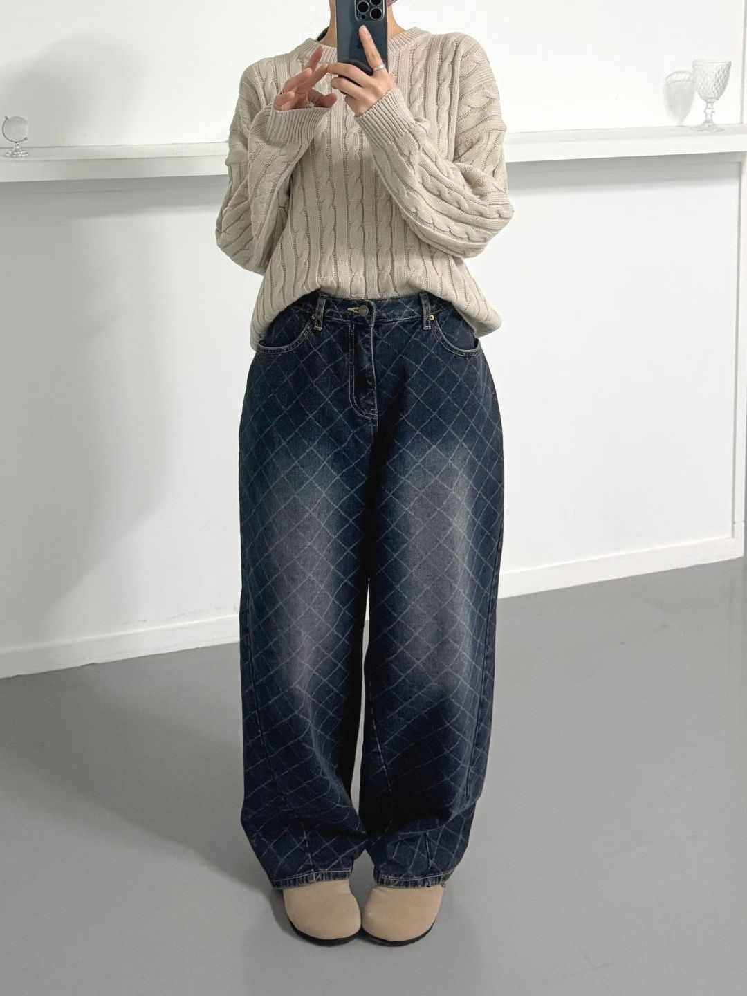 DOUBLEM東大門㊣代購女裝新款真品推薦熱賣時尚人氣休閑牛仔褲DOUBLEM牛仔褲