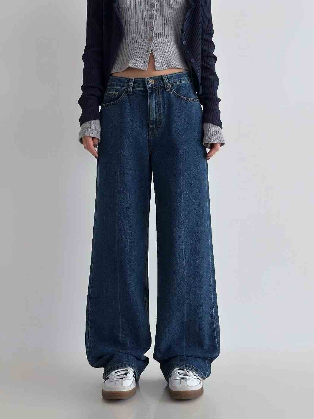 DOUBLEM東大門㊣實拍女士新款熱賣時尚職業人氣休閑牛仔褲加絨DOUBLEM牛仔褲