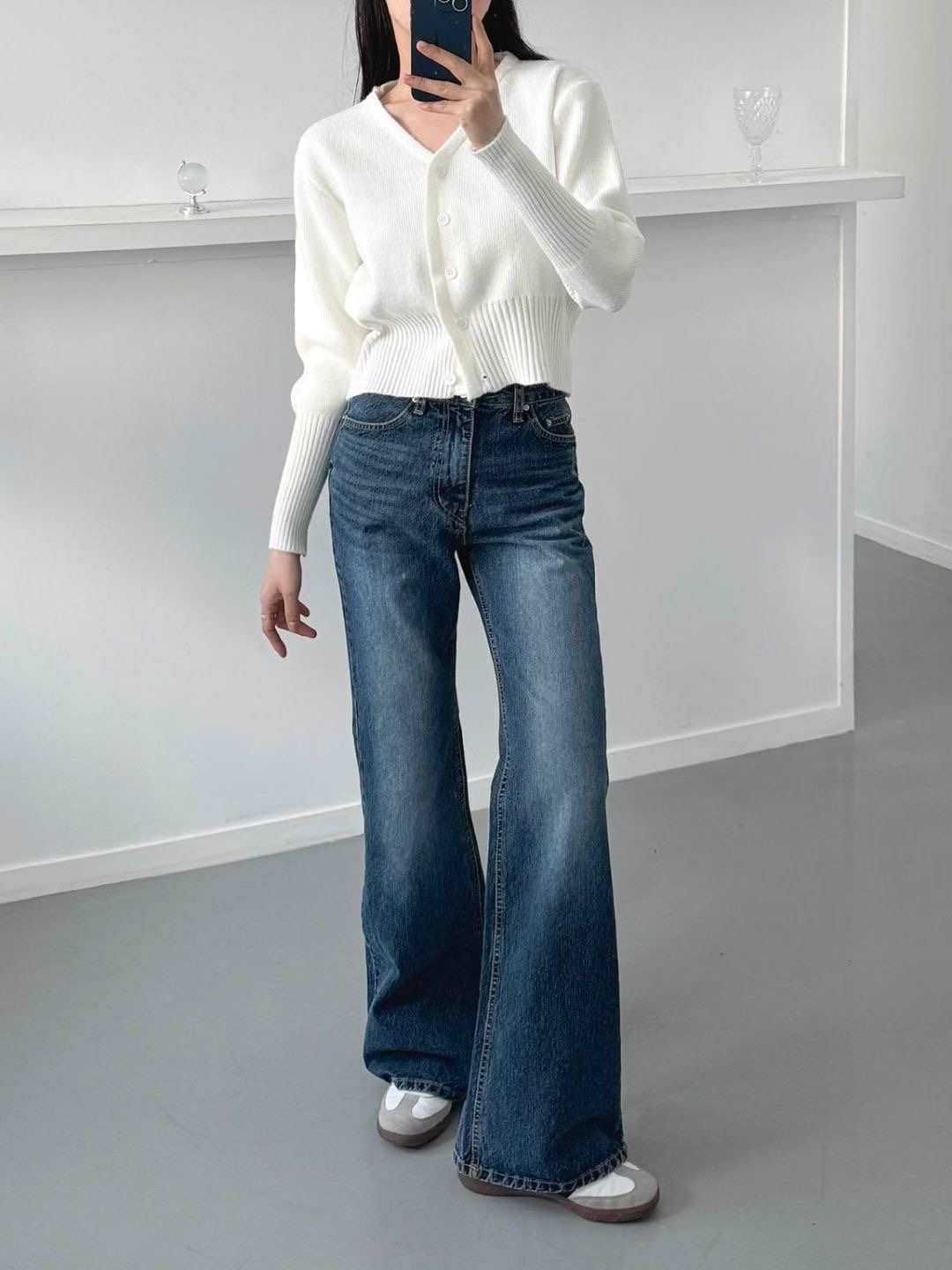 DOUBLEM東大門㊣實拍女裝新款人氣推薦熱賣25秋冬職業牛仔褲DOUBLEM牛仔褲