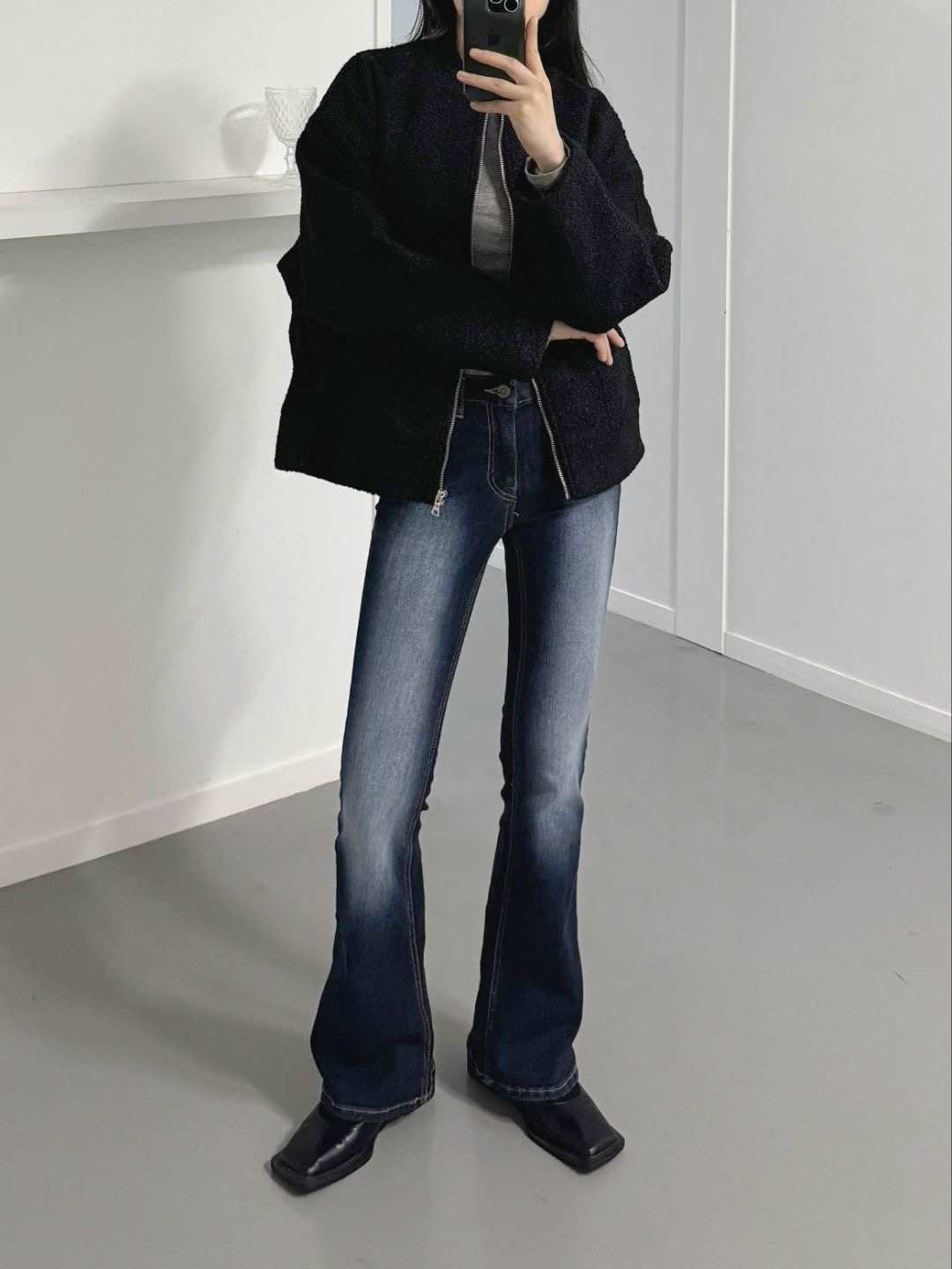 DOUBLEM東大門㊣實拍女裝新款25秋冬真品休閑推薦時尚牛仔褲DOUBLEM牛仔褲