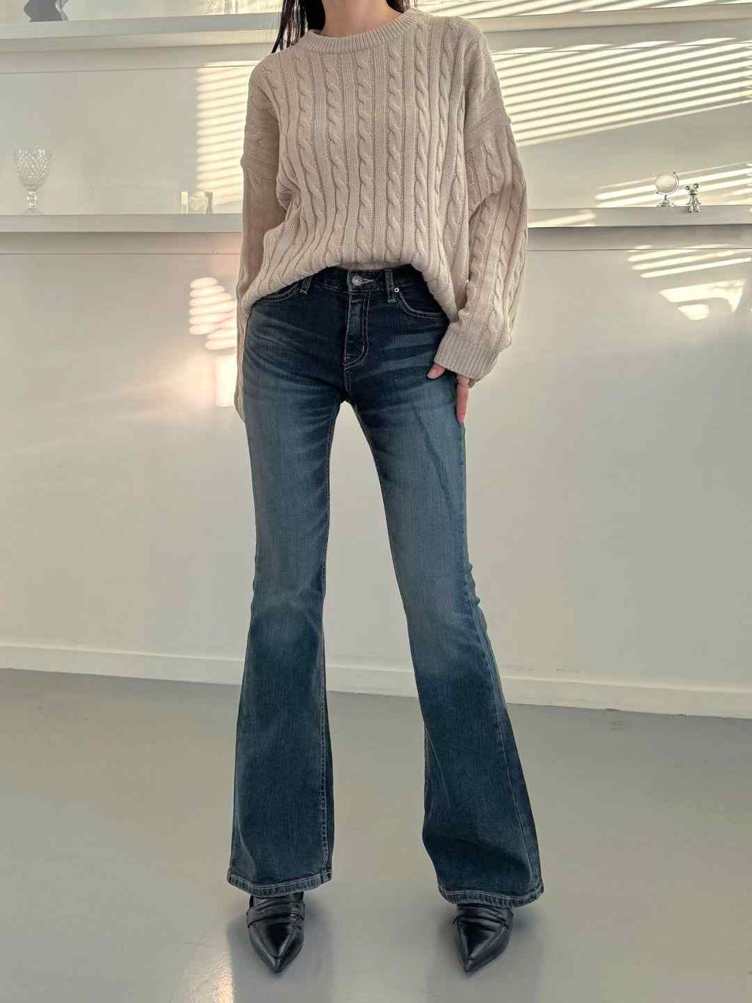 DOUBLEM東大門㊣直郵女裝新款熱賣真品時尚職業人氣推薦牛仔褲DOUBLEM牛仔褲