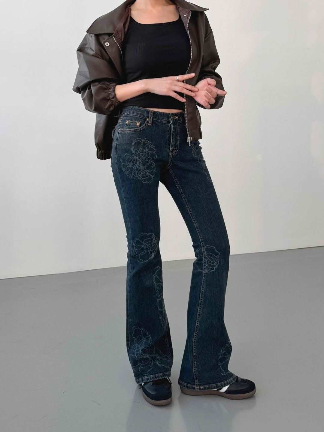 DOUBLEM東大門㊣直郵女士新品時尚休閑熱賣25秋冬真品牛仔褲DOUBLEM牛仔褲