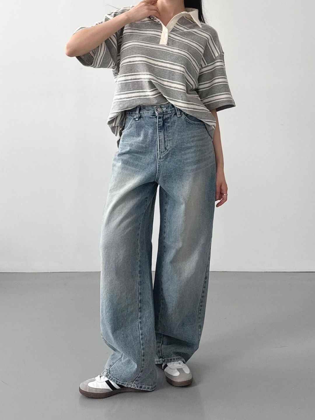 DOUBLEM東大門㊣直郵女士新款時尚真品25秋冬推薦休閑牛仔褲DOUBLEM牛仔褲