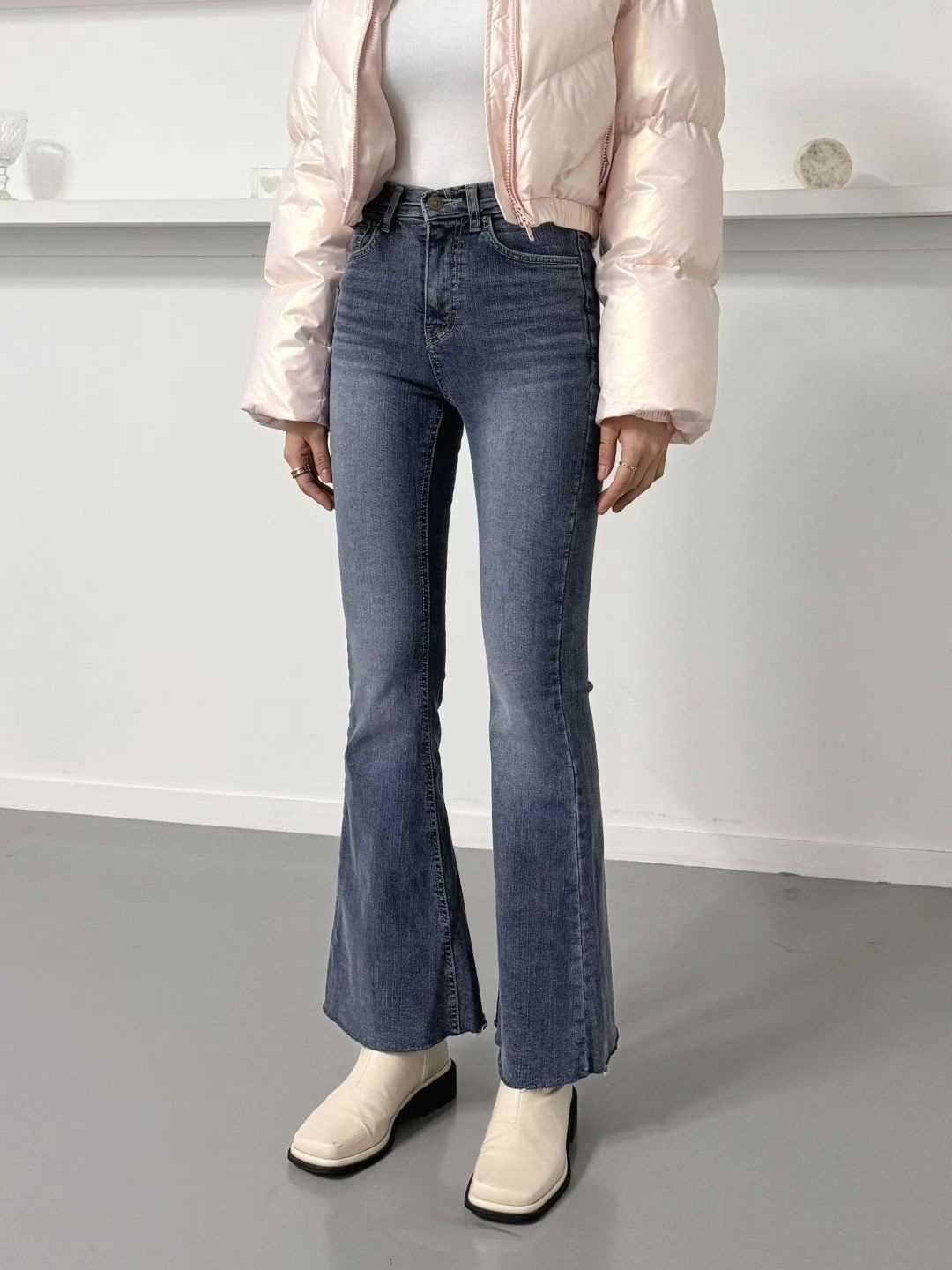 DOUBLEM東大門㊣實拍女裝新品休閑25秋冬時尚人氣牛仔褲加絨DOUBLEM牛仔褲