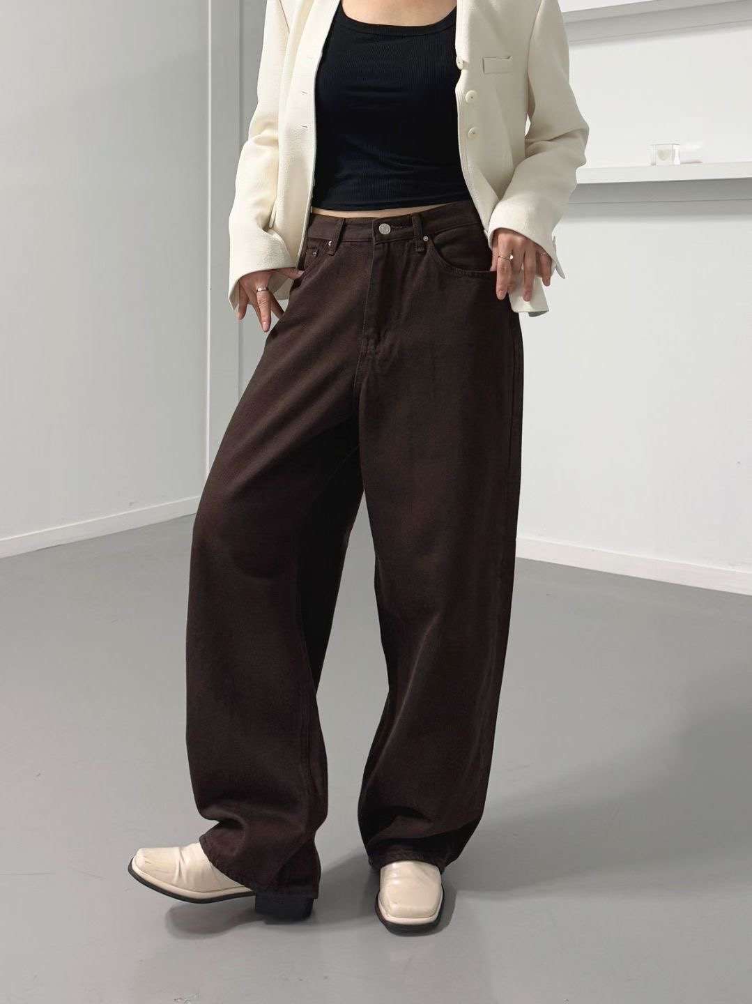 DOUBLEM東大門㊣代購女裝新款休閑人氣25秋冬推薦時尚牛仔褲DOUBLEM牛仔褲