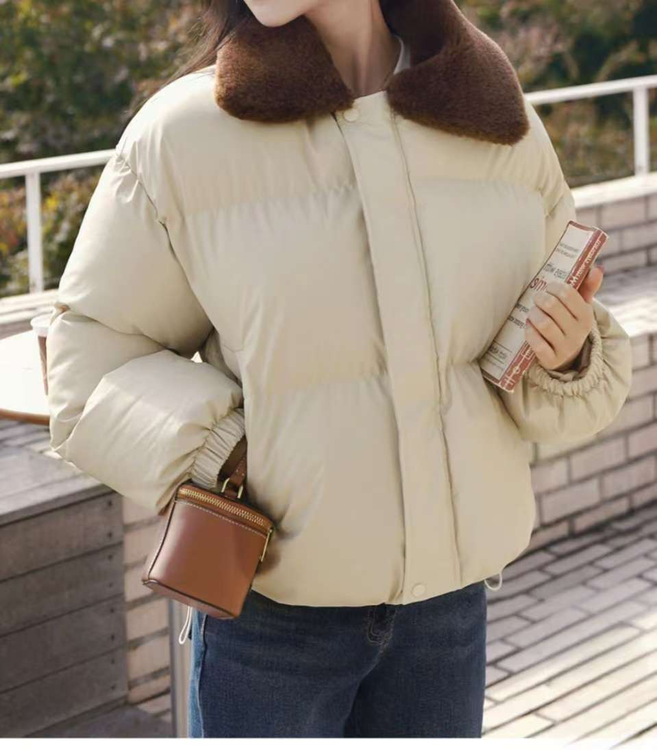 Y.BUTTERFIY韓國代購㊣女裝新品時尚熱賣休閑職業短款棉服Y.BUTTERFIY短款棉服