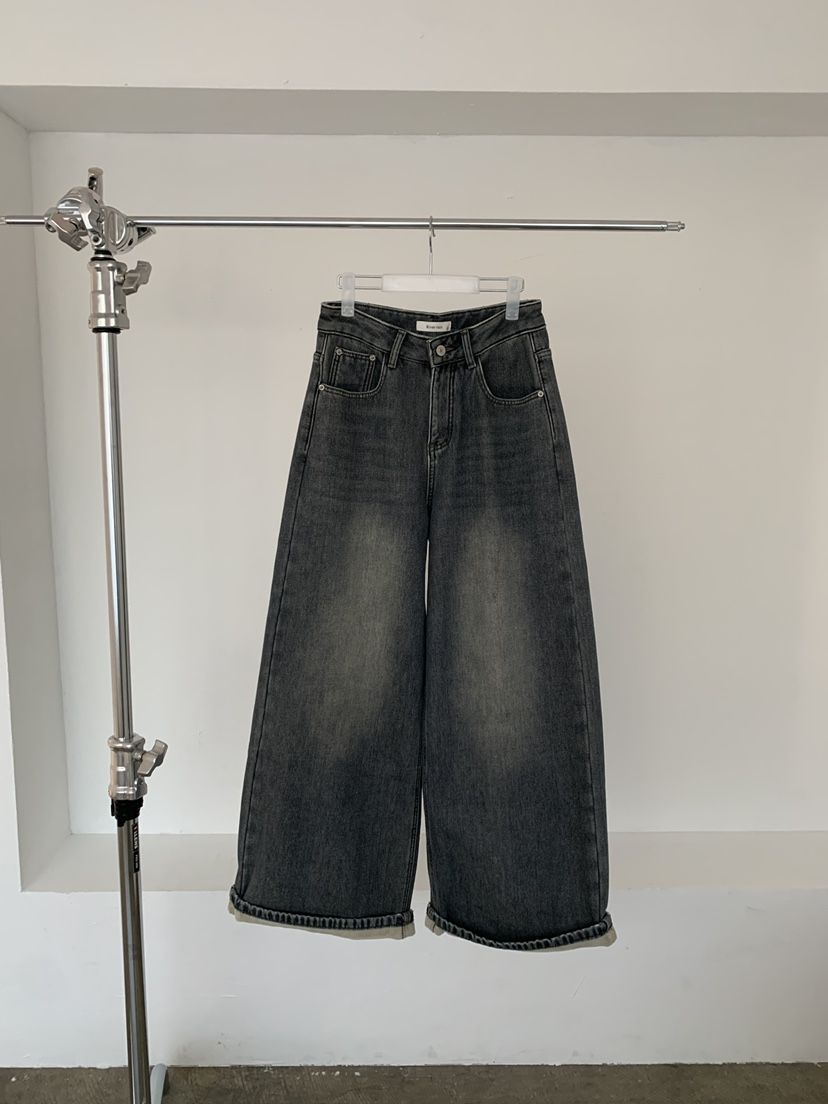 RIVER RAIN東大門㊣實拍女士新品熱賣時尚休閑25秋冬牛仔褲復古RIVER RAIN牛仔褲