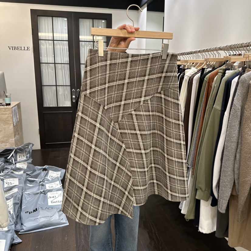 VIBELLE韓國直郵㊣女士新款熱賣25秋冬推薦職業半身裙中短裙VIBELLE半身裙/中短裙