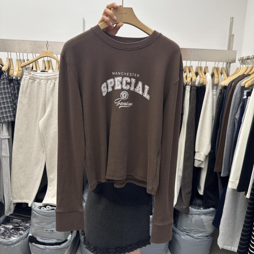 SPECIAL韓國代購㊣女士新品25秋冬休閑職業熱賣時尚長袖T恤SPECIAL長袖T恤