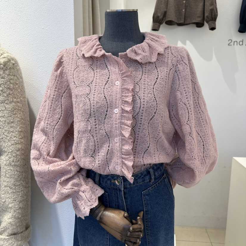 2nd B-S韓國直郵㊣女裝新款時尚休閑推薦25秋冬襯衫蕾絲衫2nd B-S襯衫/蕾絲衫