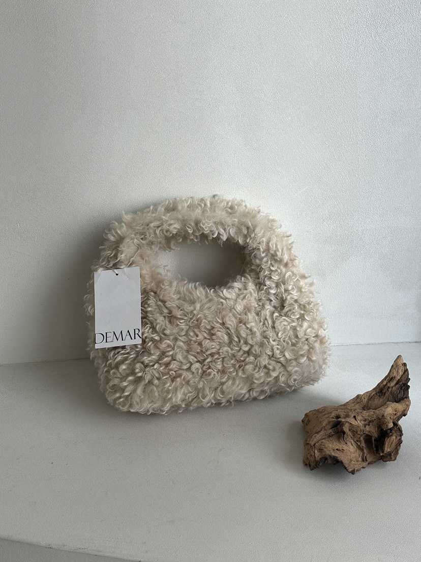 DEMAR韓國代購㊣女裝新品推薦25秋冬手拿包腋下包迷你包羊毛DEMAR手拿包/腋下包