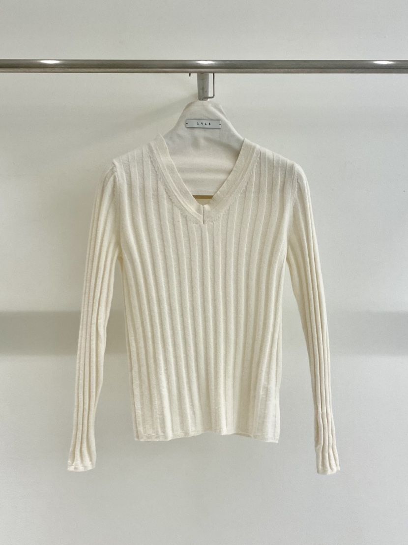 1968東大門㊣直郵女裝新款休閑職業時尚人氣針織衫V領修身羅紋1968/YEOUYA針織衫