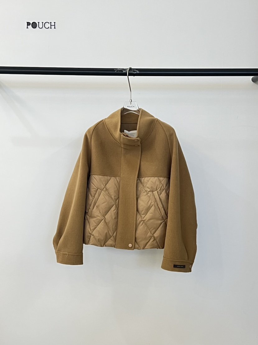 POUCH東大門㊣代購女士新款25秋冬熱賣時尚休閑推薦短款大衣POUCH短款大衣