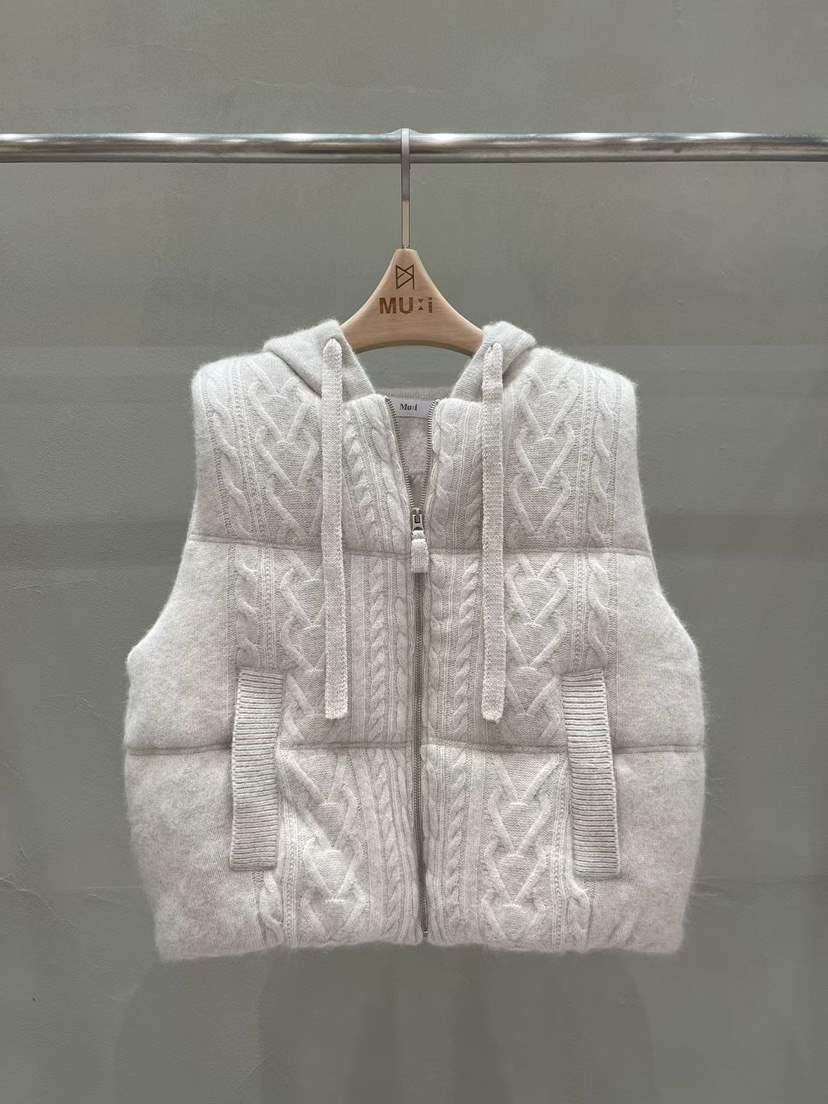 THE MUI韓國直郵㊣女士新品職業推薦時尚熱賣馬甲連帽拉鏈衫THE MUI馬甲