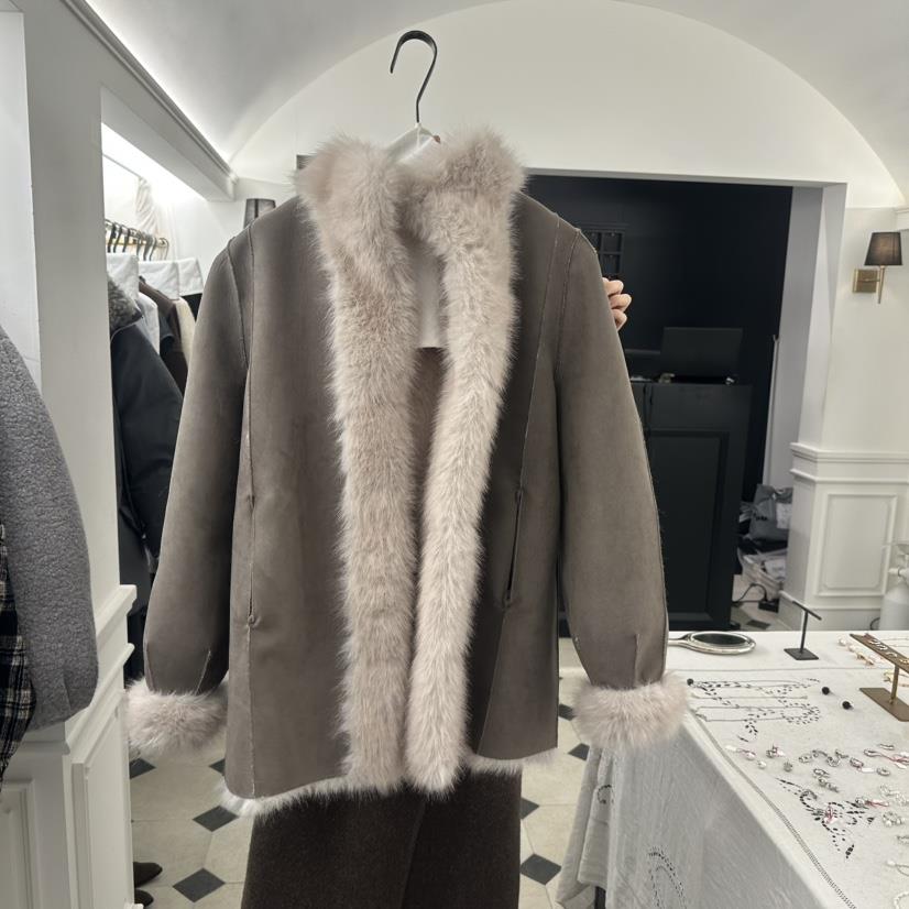 ETER東大門㊣代購女士新品休閑熱賣中長款大衣里外穿皮草雙面eter/VERSO中長款大衣