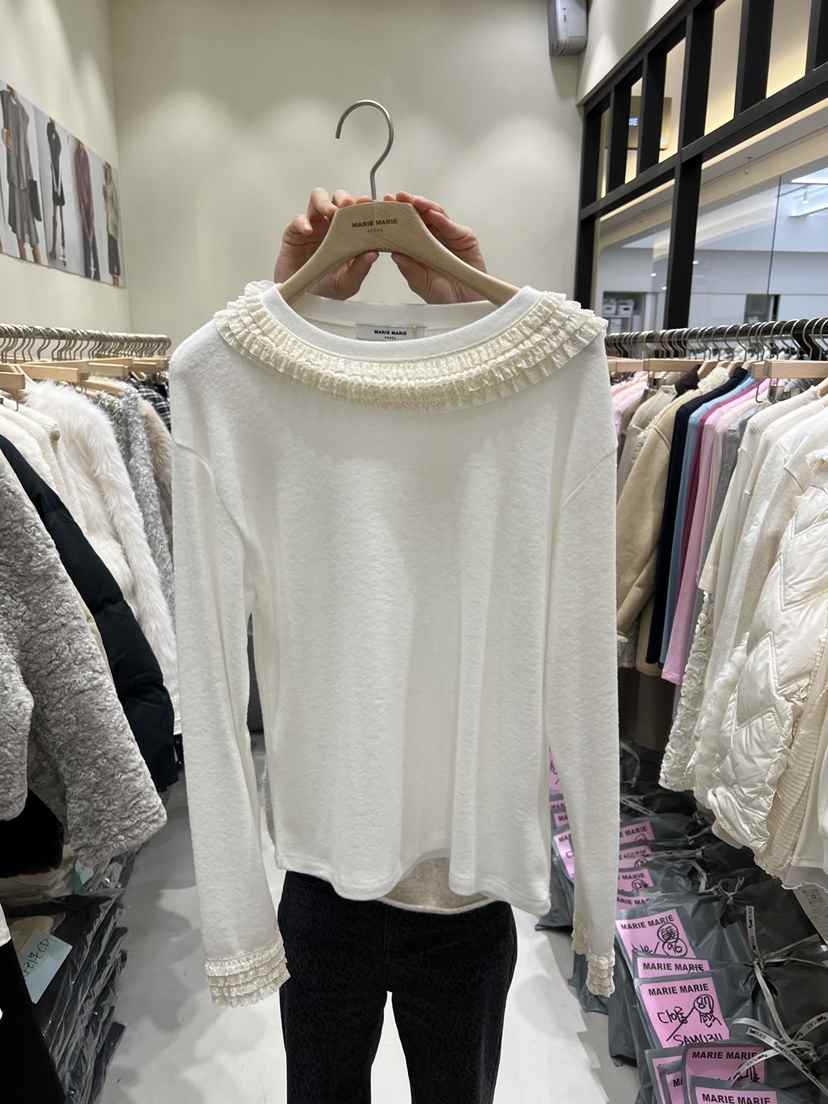 MARIE MARIE東大門㊣直郵女士新品休閑25秋冬真品熱賣長袖T恤MARIE MARIE長袖T恤