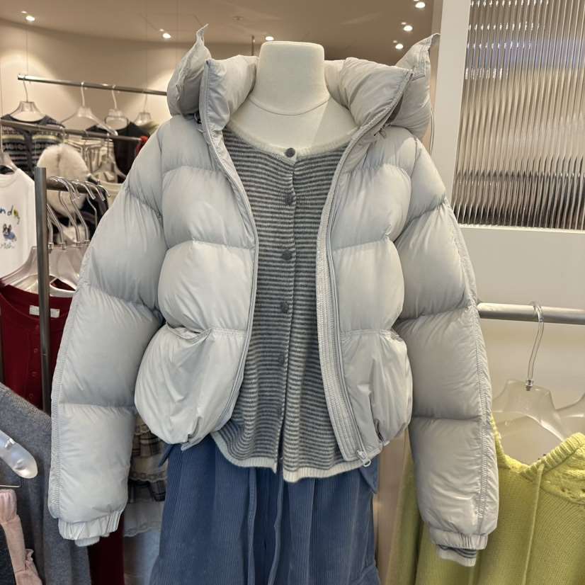 MIMME東大門㊣代購女裝新品推薦職業熱賣短款羽絨服填充鴨絨MIMME短款羽絨服