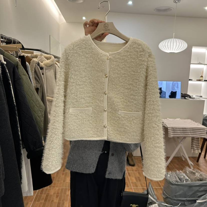 LOGON韓國代購㊣女裝新品時尚25秋冬熱賣休閑推薦人氣夾克開衫LOGON夾克