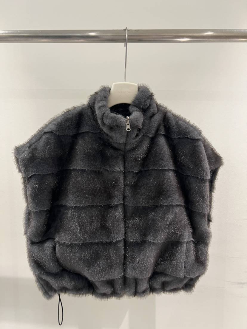 MENTOR東大門㊣實拍女裝新品25秋冬熱賣馬甲兩面穿毛皮雙面MENTOR馬甲