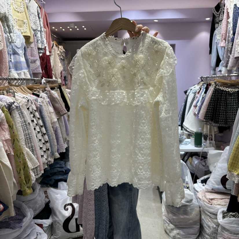 MS東大門㊣直郵女裝新款人氣25秋冬熱賣職業真品襯衫蕾絲衫MS襯衫/蕾絲衫