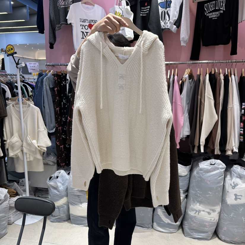 K STORY東大門㊣代購女士新款時尚真品人氣熱賣針織衫連帽衫K STORY針織衫