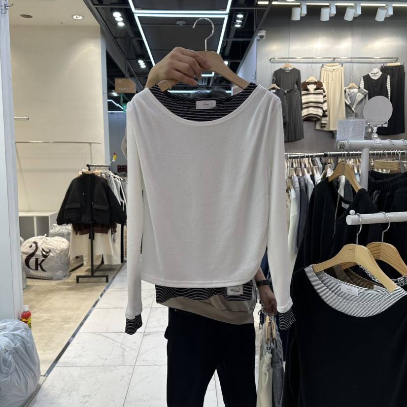 K STORY東大門㊣實拍女士新款推薦25秋冬職業針織衫假兩件K STORY針織衫