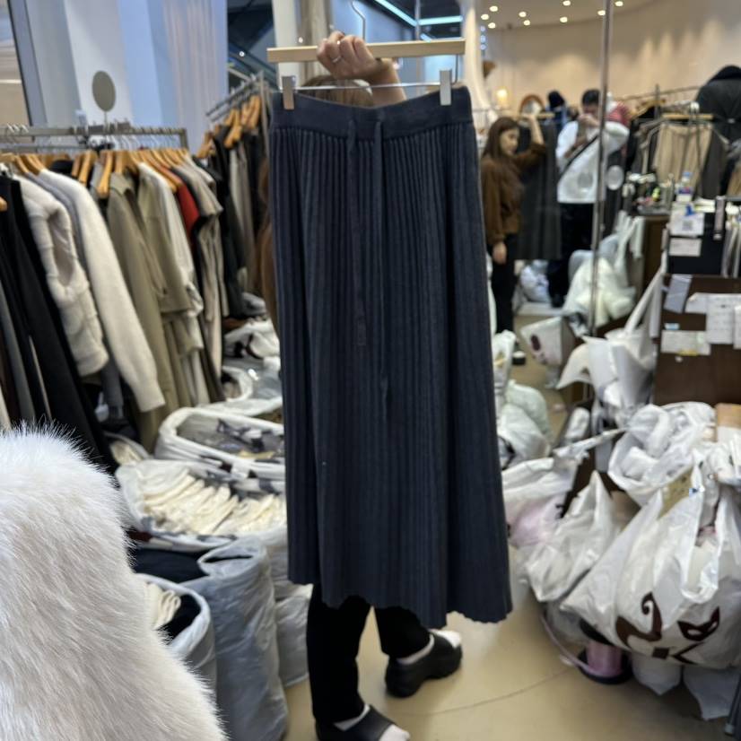 SANS韓國直郵㊣女士新品熱賣真品時尚推薦人氣職業長裙褶裥SANS長裙