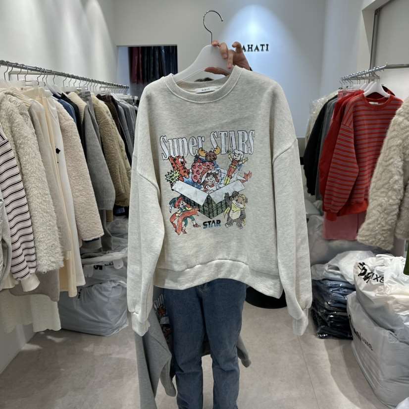 BAHATI韓國直郵㊣女裝新款休閑時尚真品職業人氣25秋冬衛衣加絨BAHATI衛衣