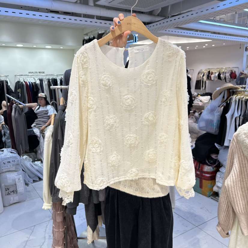 BELITA韓國代購㊣女裝新款休閑人氣真品襯衫蕾絲衫不含項鏈BELITA襯衫/蕾絲衫