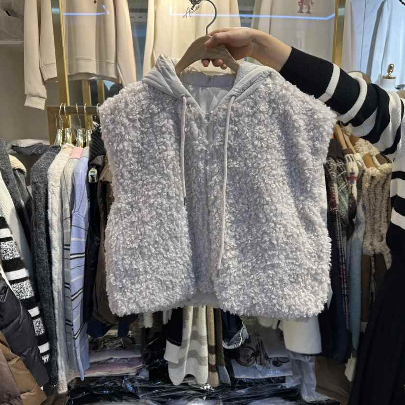 COCO HOLIC東大門㊣直郵女士新款推薦熱賣馬甲里外穿雙面連帽COCO HOLIC馬甲