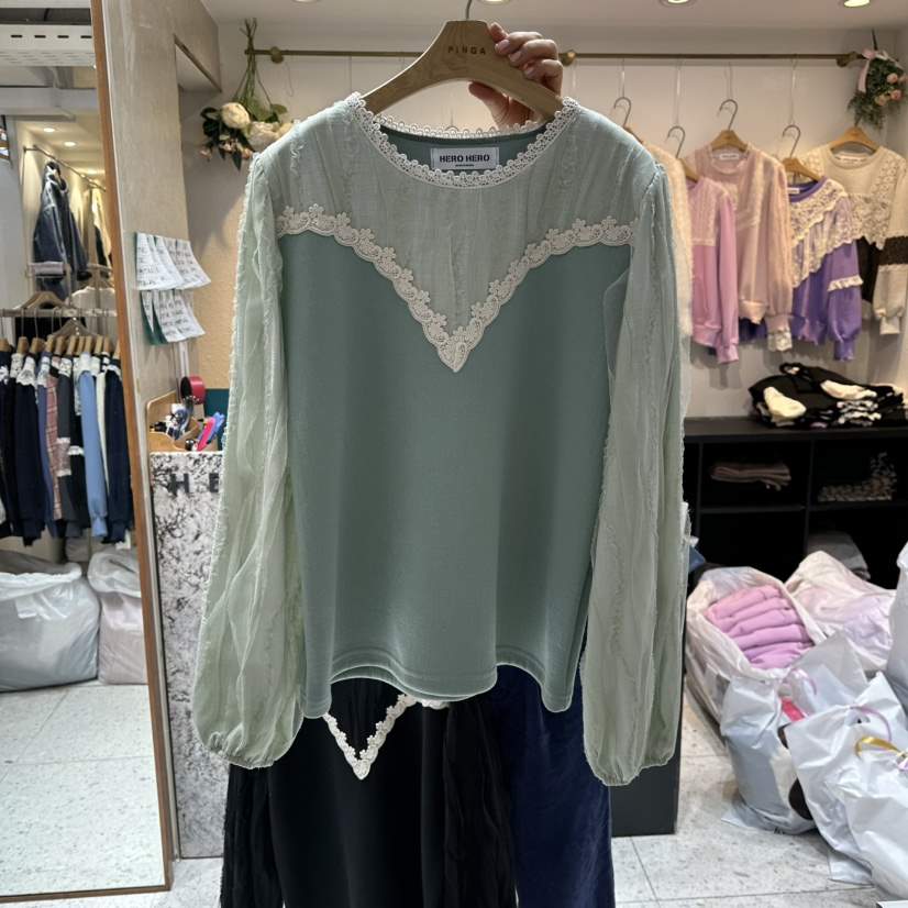 HERO韓國代購㊣女裝新款時尚職業休閑人氣推薦真品熱賣長袖T恤HERO長袖T恤