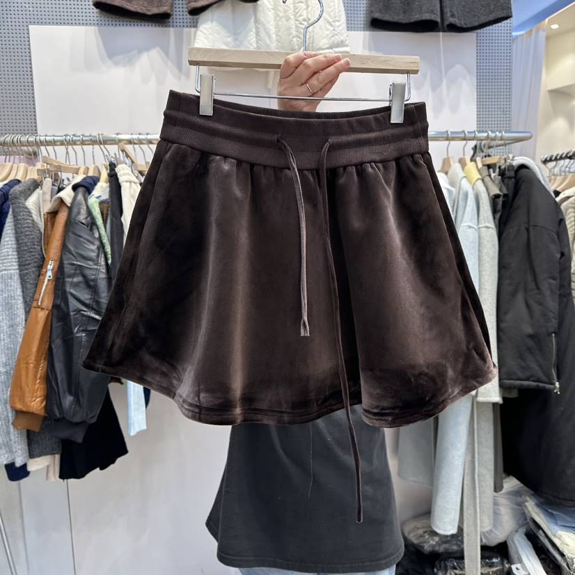 BLOOM韓國直郵㊣女裝新品真品人氣推薦休閑職業25秋冬裙褲絲絨BLOOM-Q裙褲