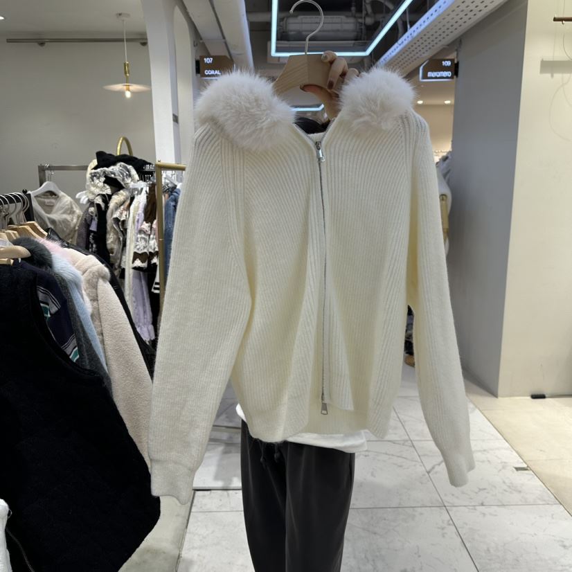 HARU-Q韓國直郵㊣女士新款人氣熱賣推薦時尚休閑職業毛衣拉鏈HARU-Q毛衣