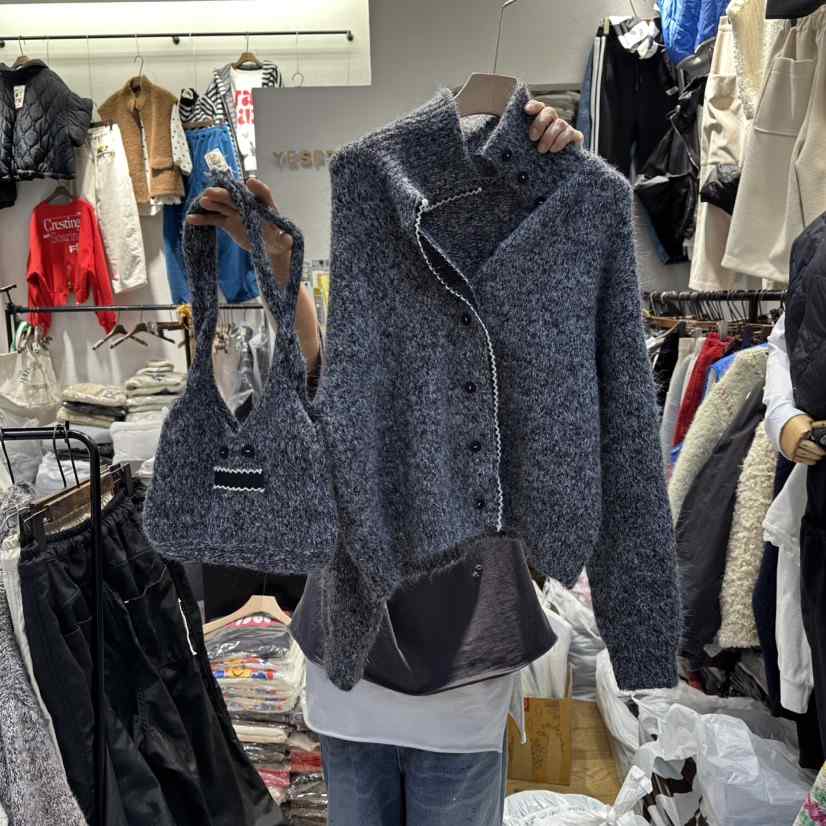 YESFREE東大門㊣代購女裝新品時尚休閑熱賣毛衣含包套裝高領YESFREE毛衣