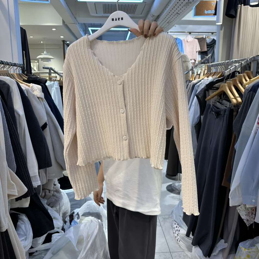 HARU-Q韓國代購㊣女士新品真品人氣25秋冬休閑時尚針織衫開衫HARU-Q針織衫