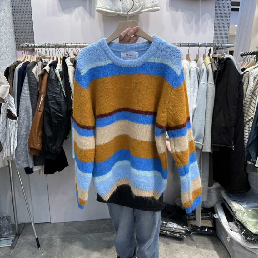 BLOOM韓國代購㊣女裝新品時尚25秋冬真品熱賣人氣針織衫單排扣BLOOM-Q針織衫