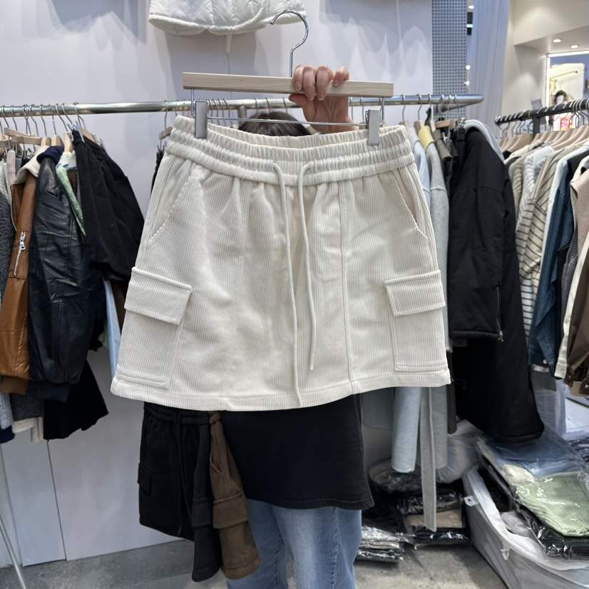 BLOOM韓國代購㊣女士新款熱賣25秋冬職業休閑真品裙褲燈芯絨BLOOM-Q裙褲