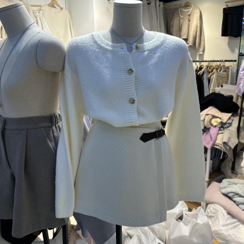 HARU-Q韓國代購㊣女士新款時尚休閑25秋冬推薦針織衫開衫紐扣HARU-Q針織衫