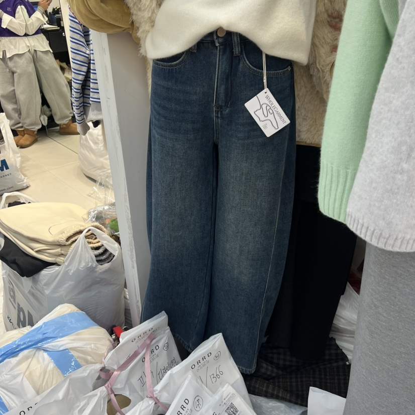 ORRD韓國代購㊣女裝新款25秋冬時尚真品人氣牛仔褲加絨羊毛ORRD牛仔褲