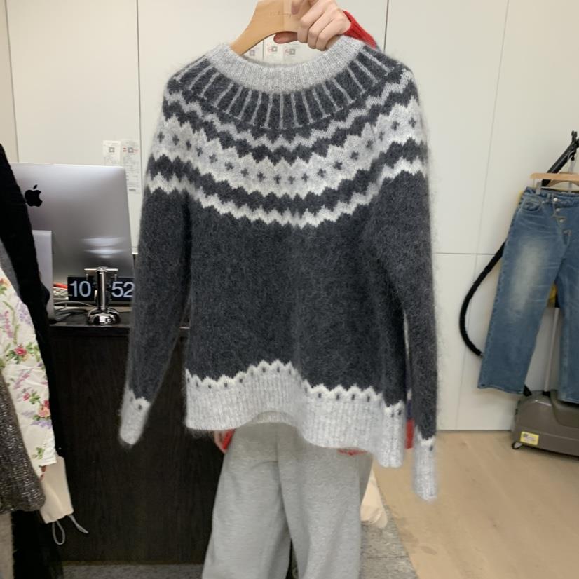 DOHWAJI東大門㊣直郵女士新款人氣25秋冬熱賣毛衣馬海毛羊毛DOHWAJI毛衣